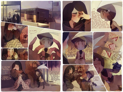 Page example of original comic 'Papercut'