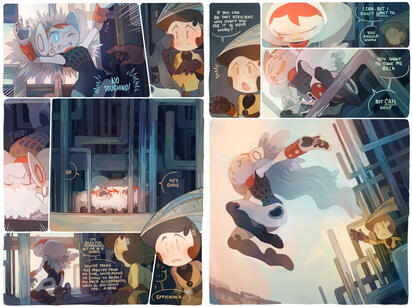 Page example of original comic 'Papercut'